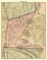 Mendon, Vermont 1854 Old Town Map Custom Print - Rutland Co.