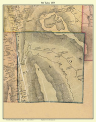 Mt. Tabor, Vermont 1854 Old Town Map Custom Print - Rutland Co.