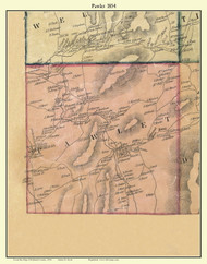 Pawlet, Vermont 1854 Old Town Map Custom Print - Rutland Co.