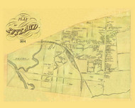 Rutland Village, Vermont 1854 Old Town Map Custom Print - Rutland Co.