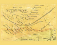 Cuttingsville Village, Vermont 1854 Old Town Map Custom Print - Rutland Co.