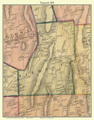 Tinmouth, Vermont 1854 Old Town Map Custom Print - Rutland Co.