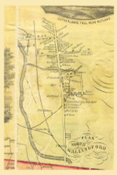 North Wallingford Village, Vermont 1854 Old Town Map Custom Print - Rutland Co.