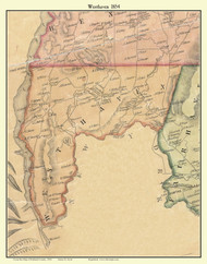 Westhaven, Vermont 1854 Old Town Map Custom Print - Rutland Co.