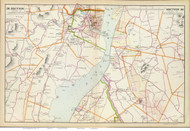 Catskill and Livingston, 1891 - Old Map Reprint - NY Hudson River Valley Atlas