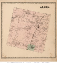 Adams, New York 1864 - Old Town Map Reprint - Jefferson Co.