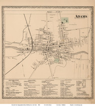 Adams Village, New York 1864 - Old Town Map Reprint - Jefferson Co.