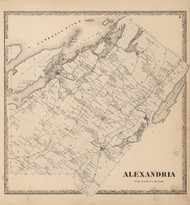 Alexandria, New York 1864 - Old Town Map Reprint - Jefferson Co.