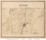 Antwerp, New York 1864 - Old Town Map Reprint - Jefferson Co.