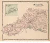 Brownville Town and Pillar Point Village, New York 1864 - Old Town Map Reprint - Jefferson Co.