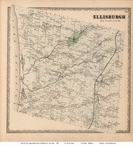 Ellisburgh, New York 1864 - Old Town Map Reprint - Jefferson Co.