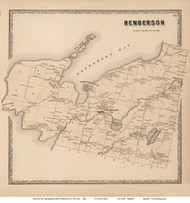 Henderson, New York 1864 - Old Town Map Reprint - Jefferson Co.