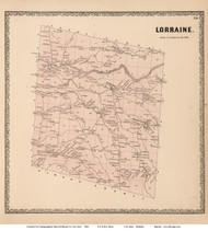 Lorraine, New York 1864 - Old Town Map Reprint - Jefferson Co.