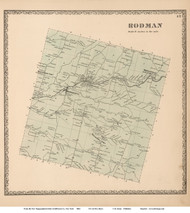 Rodman, New York 1864 - Old Town Map Reprint - Jefferson Co.