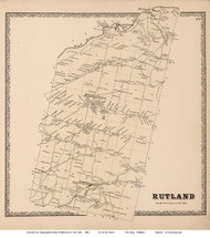 Rutland, New York 1864 - Old Town Map Reprint - Jefferson Co.