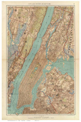 Manhattan and Vicinity, 1891 - Old Town Map Reprint - NYC Metro Atlas