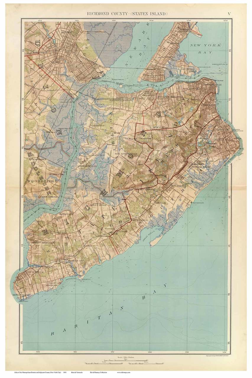 Manhattan Island 1891 Atlas of the City of New York NY Maps Book on CD