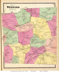 Bedford, New York 1868 - Old Town Map Reprint - Westchester Co. - NYC Vicinity Atlas
