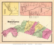 North Castle Town, Kensico and Armonk Villages, New York 1868 - Old Town Map Reprint - Westchester Co. - NYC Vicinity Atlas