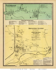 Patterson and Brewsters Station Villages - Patterson, New York 1868 - Old Town Map Reprint - Putnam Co. - NYC Vicinity Atlas