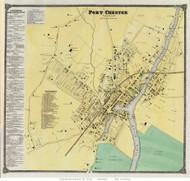 Port Chester Village - Rye, New York 1868 - Old Town Map Reprint - Westchester Co. - NYC Vicinity Atlas
