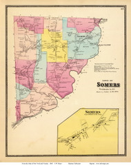 Somers Town and Village, New York 1868 - Old Town Map Reprint - Westchester Co. - NYC Vicinity Atlas