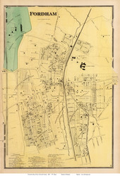 Fordham Village - West Farms, New York 1868 - Old Town Map Reprint - Westchester Co. - NYC Vicinity Atlas