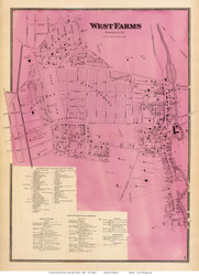 West Farms Village, New York 1868 - Old Town Map Reprint - Westchester Co. - NYC Vicinity Atlas