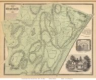 Woodlawn Cemetery - Yonkers, New York 1868 - Old Town Map Reprint - Westchester Co. - NYC Vicinity Atlas