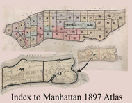 Custom Index, 1897 - Old Street Map Reprint - 1897 Bromley Atlas of Manhattan