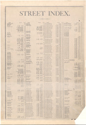 Street Index 1, 1897 - Old Street Map Reprint - 1897 Bromley Atlas of Manhattan
