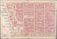 Plate 13, Waterfront & 19th St. Area, 1897 - Old Street Map Reprint - 1897 Bromley Atlas of Manhattan