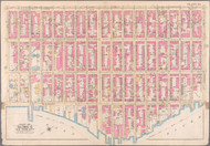 Plate 33, East River & 116th St. Area, 1897 - Old Street Map Reprint - 1897 Bromley Atlas of Manhattan