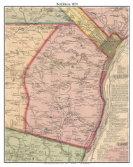 Bethlehem, New York 1854 Old Town Map Custom Print - Albany Co.