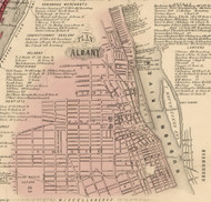 Plan of Albany, New York 1854 Old Town Map Custom Print - Albany Co.