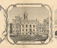 Albany Academy, New York 1854 Old Town Map Custom Print - Albany Co.