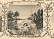 Black River Falls, New York 1854 Old Town Map Custom Print - Albany Co.