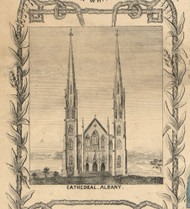 Cathedral, New York 1854 Old Town Map Custom Print - Albany Co.