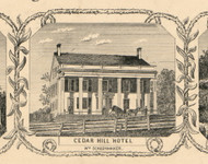 Cedar Hill Hotel, New York 1854 Old Town Map Custom Print - Albany Co.