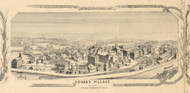 Cohoes Village Picture, New York 1854 Old Town Map Custom Print - Albany Co.