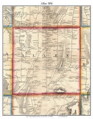 Allen, New York 1856 Old Town Map Custom Print - Allegany Co.