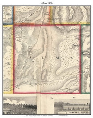 Alma, New York 1856 Old Town Map Custom Print - Allegany Co.