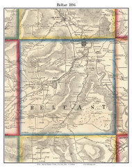 Belfast, New York 1856 Old Town Map Custom Print - Allegany Co.