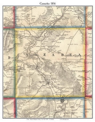 Caneadea, New York 1856 Old Town Map Custom Print - Allegany Co.