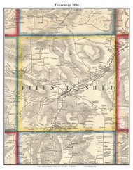 Friendship, New York 1856 Old Town Map Custom Print - Allegany Co.
