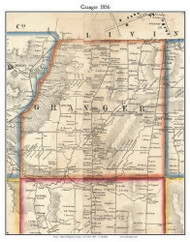Granger, New York 1856 Old Town Map Custom Print - Allegany Co.
