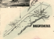 Belvidere Village, New York 1856 Old Town Map Custom Print - Allegany Co.