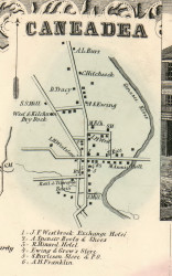 Caneadea Village, New York 1856 Old Town Map Custom Print - Allegany Co.