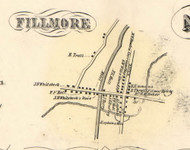 Fillmore Village, New York 1856 Old Town Map Custom Print - Allegany Co.