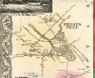 Philipsville Village, New York 1856 Old Town Map Custom Print - Allegany Co.